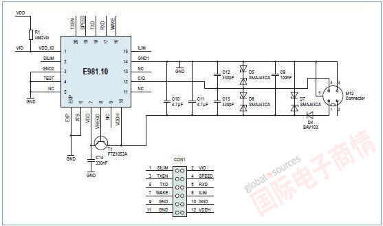 ELMOS E981.10 IO-Link收發器